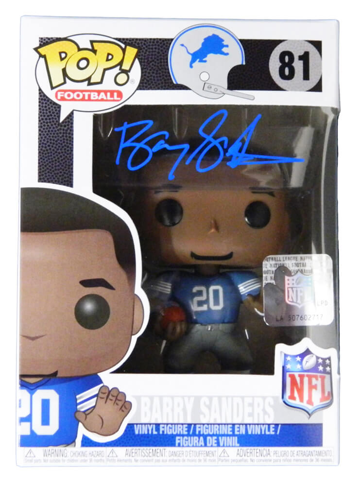 Barry Sanders Signed Detroit Lions NFL Legends Funko Pop Doll