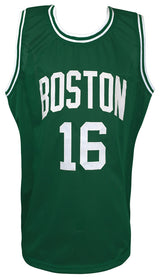 Tom Sanders Signed Green Custom Basketball Jersey w/Satch, HOF 2011