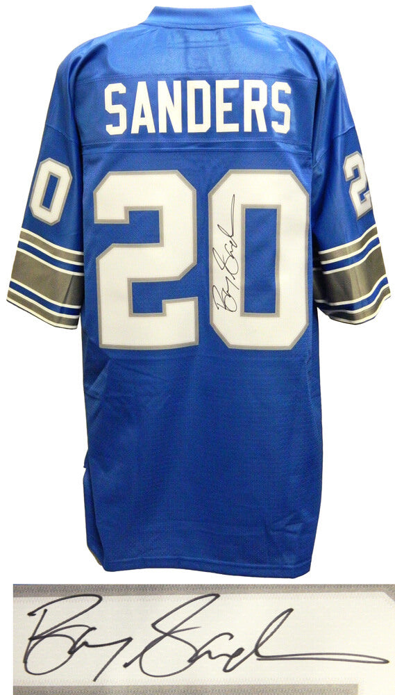 Barry Sanders Signed Lions Blue NFL Pro Line Vintage Premier Jersey