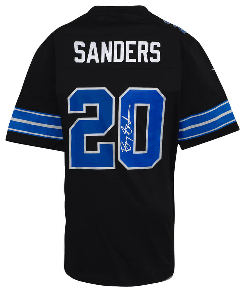 Barry Sanders Signed Detroit Lions Nike Black Alternate Football Jersey