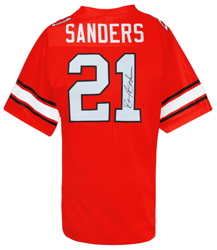 Barry Sanders Signed Oklahoma State Throwback Orange The Retro Brand Football Jersey w/Heisman'88