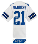 Deion Sanders Signed White Custom Football Jersey (Beckett)