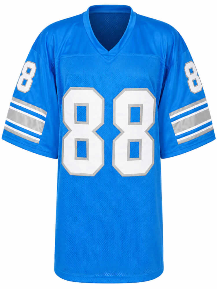 Charlie Sanders Signed Blue Throwback Custom Football Jersey w/HOF'07