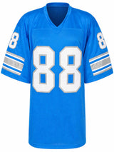 Charlie Sanders Signed Blue Throwback Custom Football Jersey w/HOF'07
