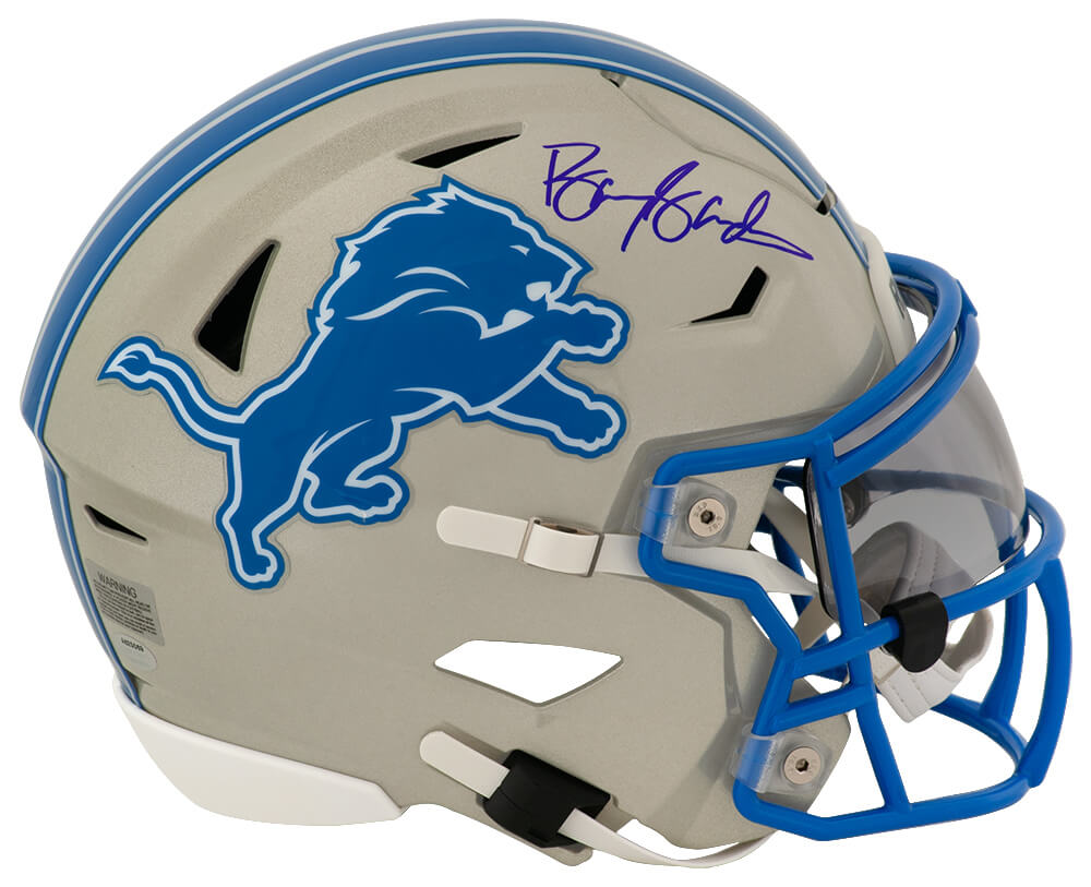 Barry Sanders Signed Detroit Lions Riddell Mid-Size SpeedFlex (MIDI) Helmet
