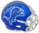 Barry Sanders Signed Detroit Lions FLASH Riddell Speed Mini Helmet
