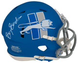 Barry Sanders Signed Detroit Lions 2023 Alternate Blue Riddell Speed Mini Helmet