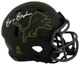 Barry Sanders Signed Detroit Lions 2025 Salute Riddell Speed Mini Helmet