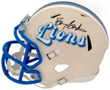 Barry Sanders Signed Detroit Lions RETRO Riddell Speed Mini Helmet - (On Lions Side)