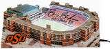 Barry Sanders Signed Oklahoma State Cowboys Boone Pickens Stadium 13-Inch Layered Wood Replica Stadium w/Heisman'88