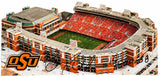 Barry Sanders Signed Oklahoma State Boone Pickens Stadium 13-Inch Layered Wood Replica Stadium w/Heisman'88