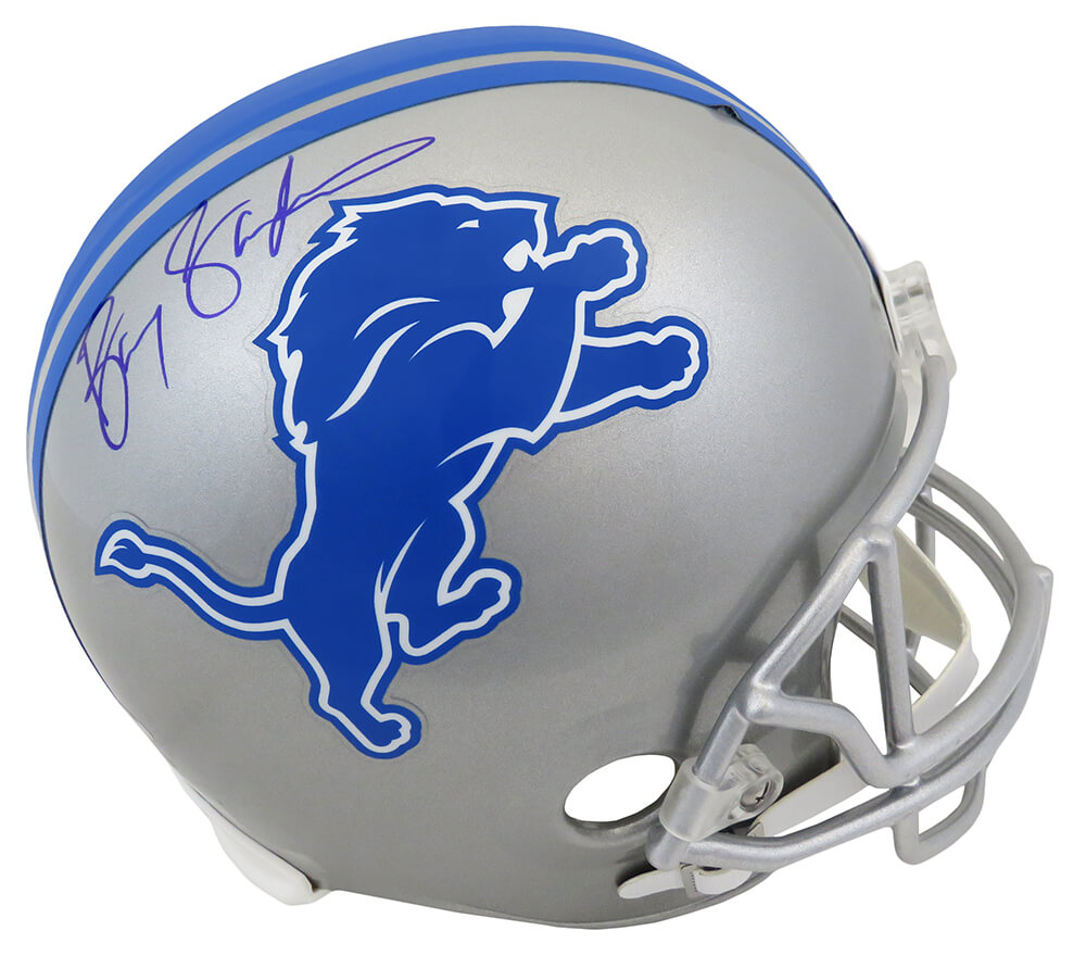 Barry Sanders Signed Detroit Lions Riddell (VSR4) Replica Full Size Helmet