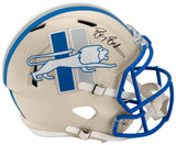 Barry Sanders Signed Detroit Lions RETRO Riddell Full Size Speed Replica Helmet