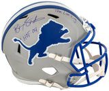 Barry Sanders Signed Lions Throwback Riddell Full Size Speed Replica Helmet w/HOF 04, The Lion King