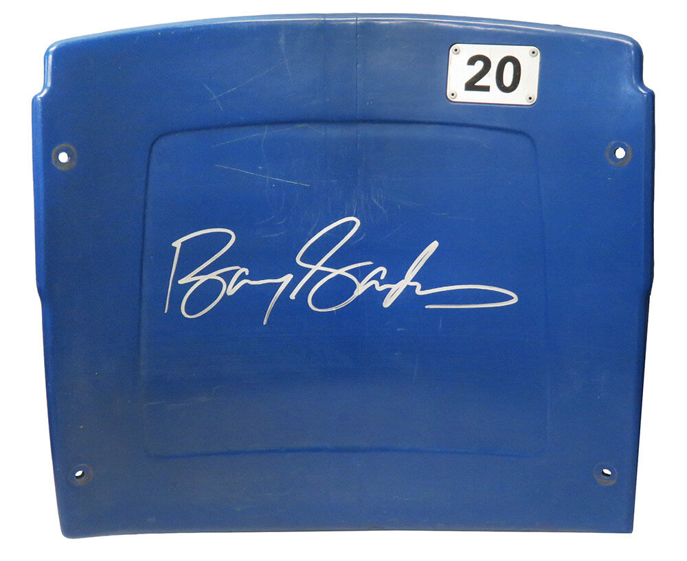 Barry Sanders Signed Detroit Silverdome Blue #20 Stadium Seatback (In Silver)