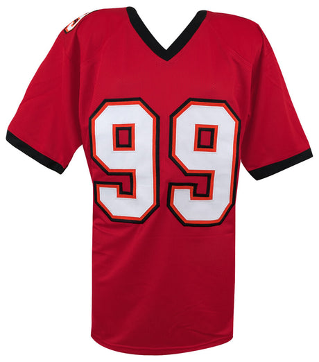Warren Sapp Signed Red Custom Jersey