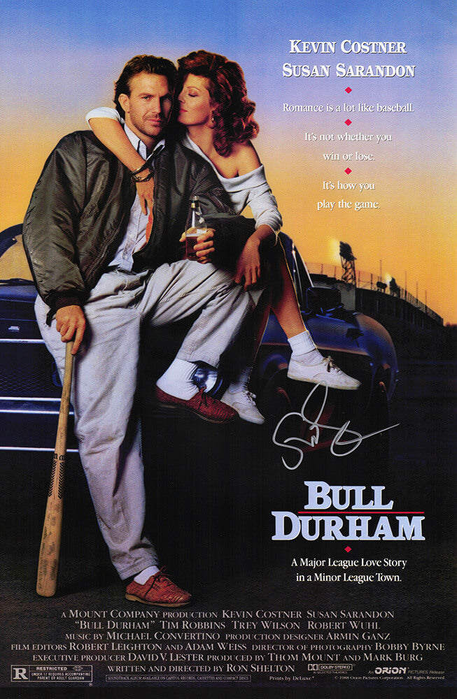 Susan Sarandon Signed Bull Durham 1117 Movie Poster