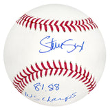 Steve Sax Signed Rawlings Official MLB Baseball w/81, 88 WS Champs