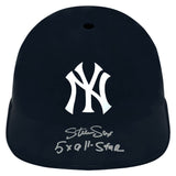 Steve Sax Signed New York Yankees Souvenir Replica Batting Helmet w/5x All Star