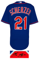 Max Scherzer Signed New York Mets Blue Nike Replica Baseball Jersey - (Fanatics)