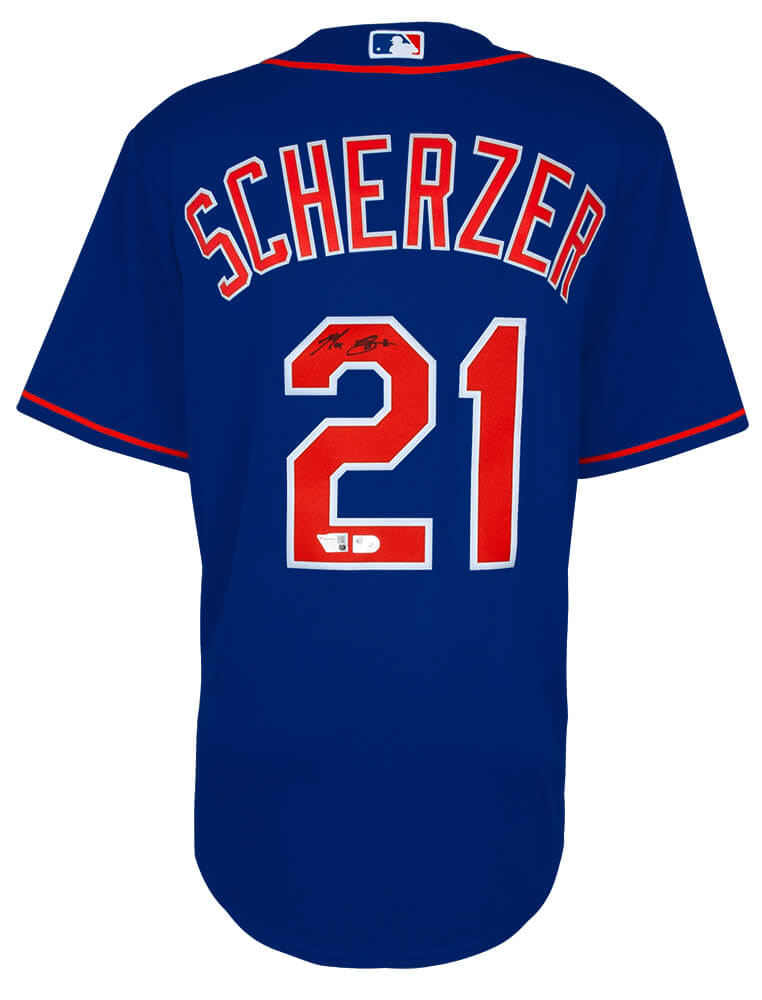 Max Scherzer Signed New York Mets Blue Nike Replica Baseball Jersey - (Fanatics)