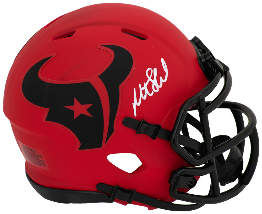 Matt Schaub Signed Houston Texans RAVE Riddell Speed Mini Helmet