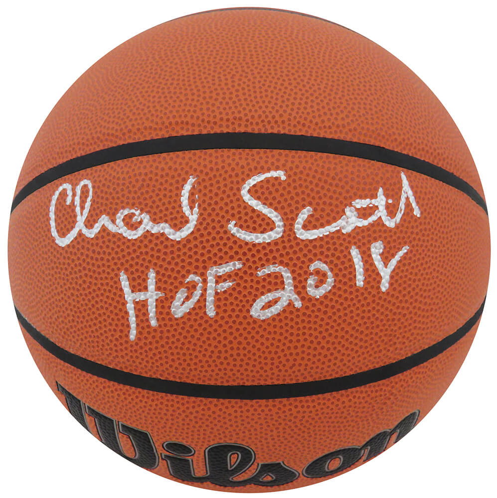Charlie Scott Signed Wilson Indoor/Outdoor NBA Basketball w/HOF 2018