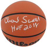 Charlie Scott Signed Wilson Indoor/Outdoor NBA Basketball w/HOF 2018