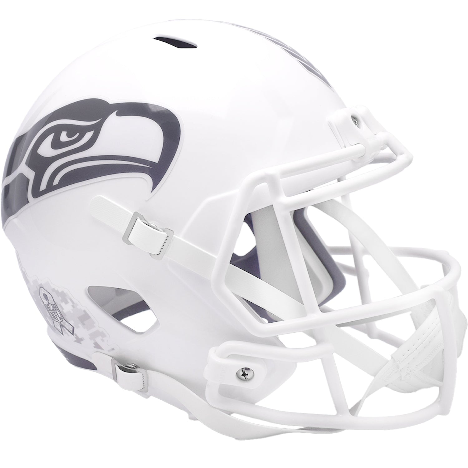 Seattle Seahawks 2024 Salute to Service Riddell Speed Replica Football Helmet NFL