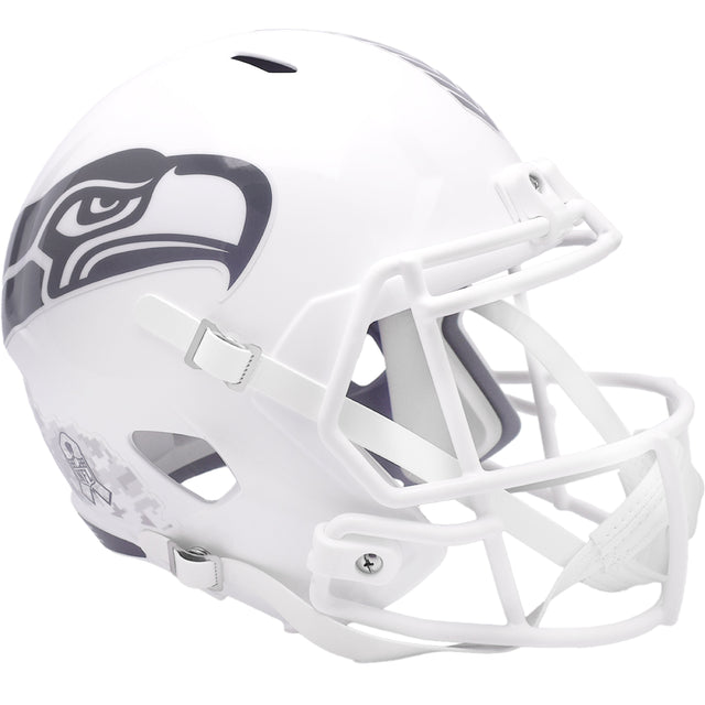 Seattle Seahawks 2024 Salute to Service Riddell Speed Replica Football Helmet NFL
