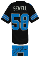Penei Sewell Signed Black Alternate Custom Football Jersey - (Beckett)