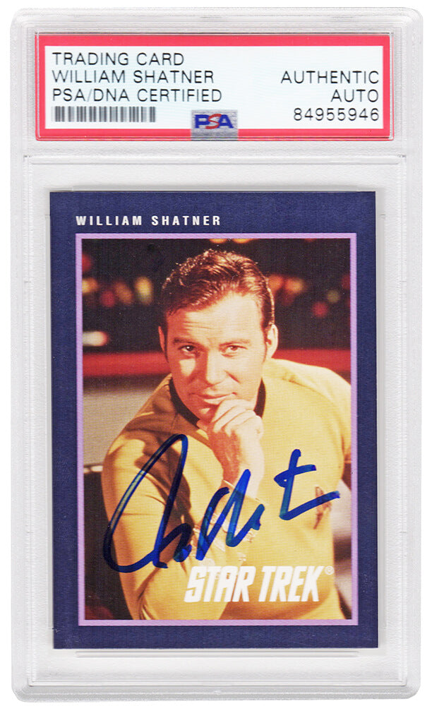 William Shatner Signed 1991 Star Trek 25th Anniversary Impel Trading Card #363 - (PSA Encapsulated)