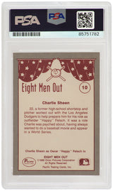 Charlie Sheen Signed Eight Men Out 1988 Pacific Trading Card #10 - (PSA Encapsulated)