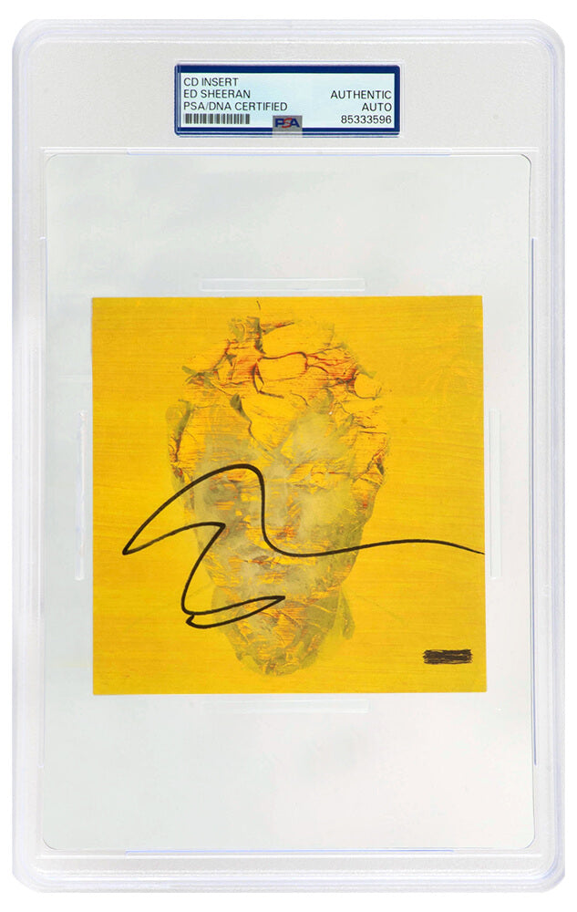 Ed Sheeran Signed 'Subtract' 5x5 CD Insert - (PSA/DNA Encapsulated)