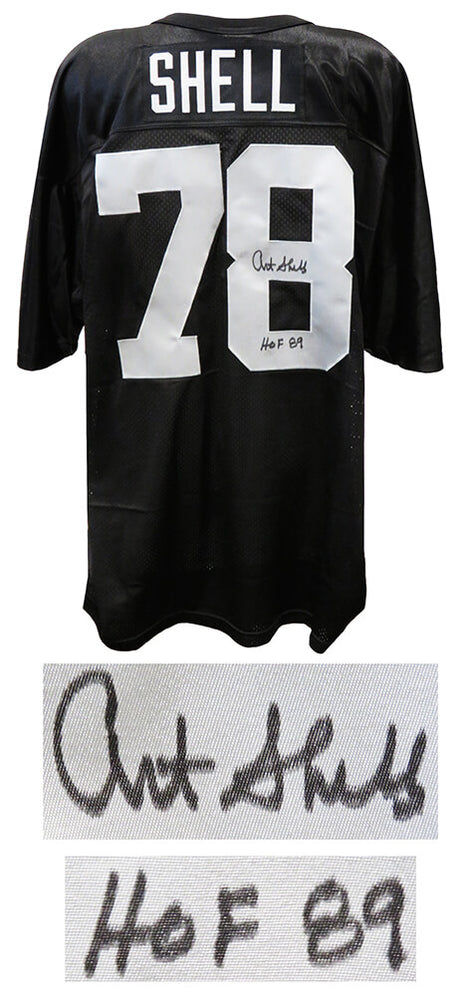 Art Shell Signed Black Wilson Football Jersey w/HOF'89