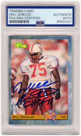 Will Shields Signed 1993 Classic Rookie Football Trading Card #13 w/CHOF'11 - (PSA Encapsulated)