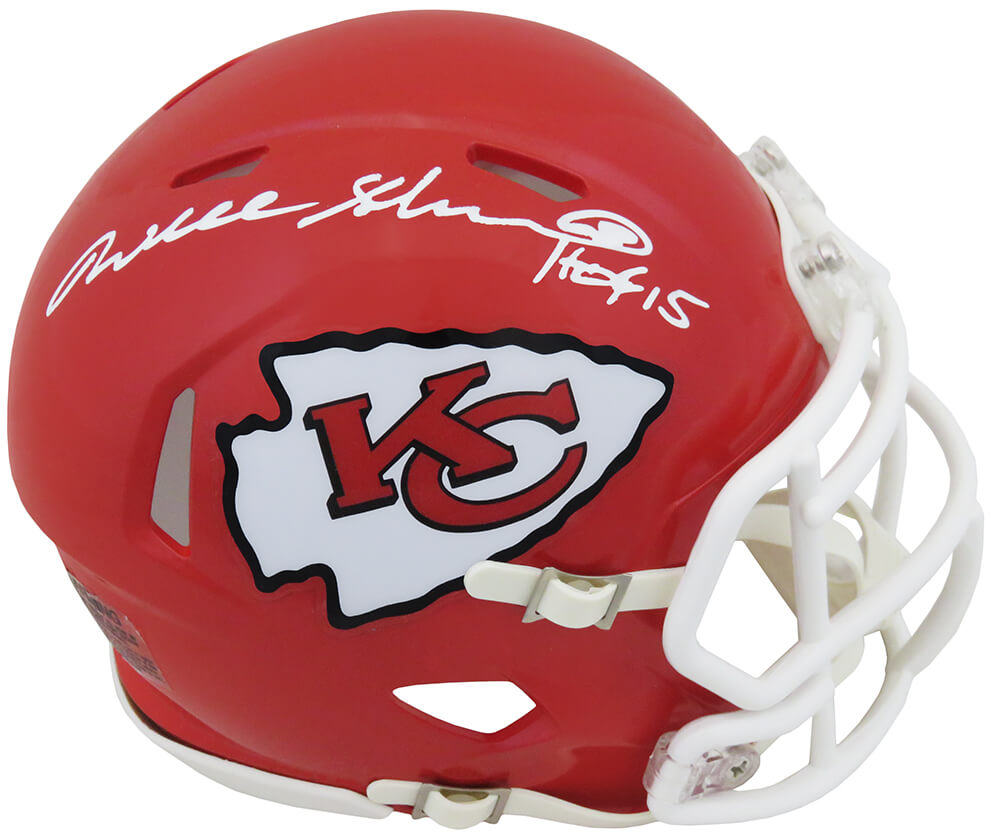 Will Shields Signed KC Chiefs Riddell Speed Mini Helmet w/HOF'15