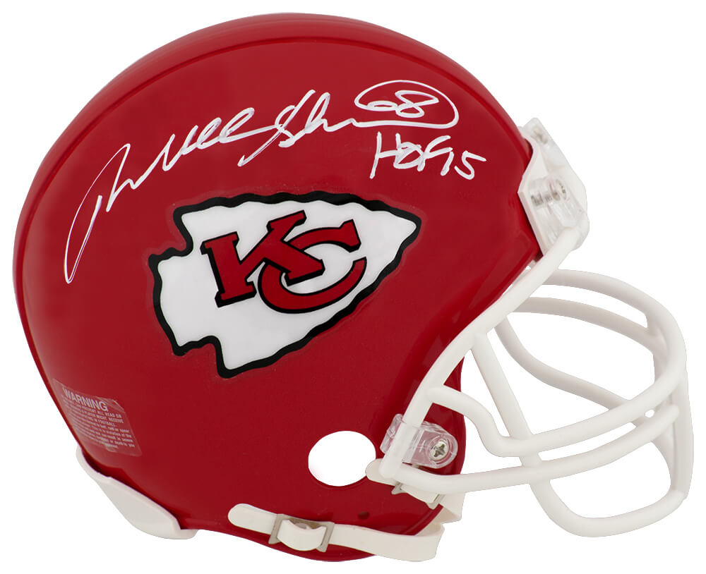 Will Shields Signed Kansas City Chiefs Riddell (VSR4) Mini Helmet w/HOF'15