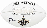 Tyler Shough Signed New Orleans Saints Logo Franklin White Panel Football - (Fanatics)