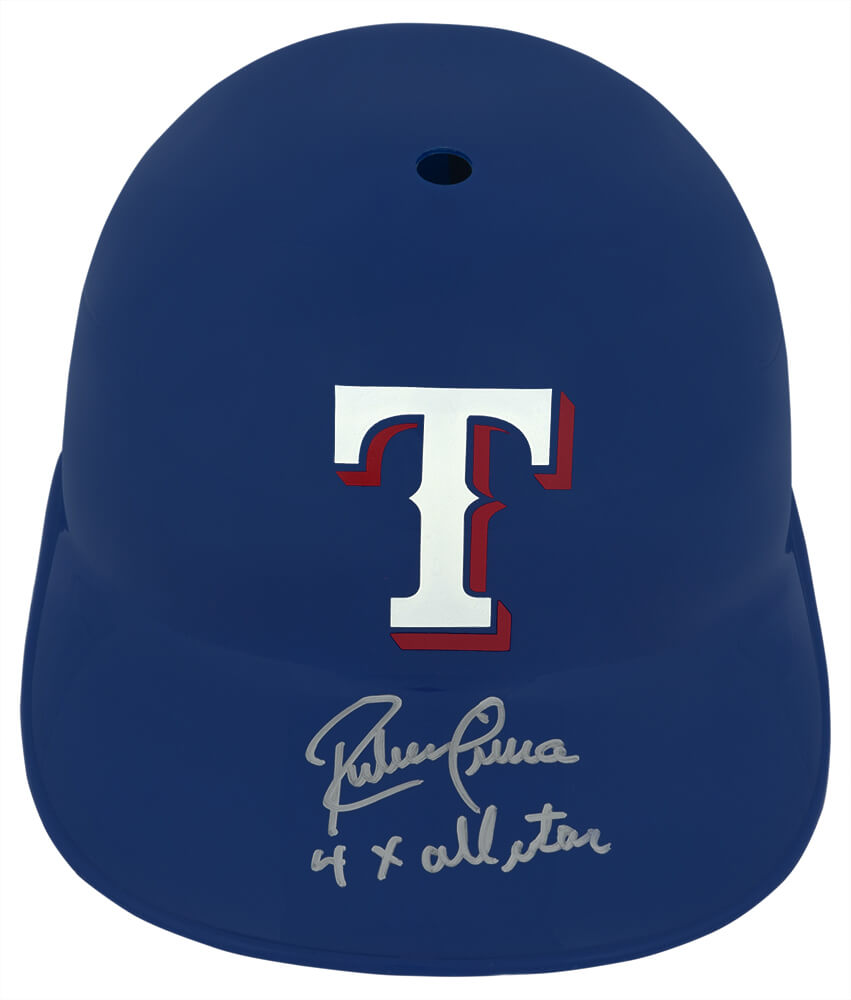 Ruben Sierra Signed Texas Rangers Souvenir Replica Batting Helmet w/4x All Star