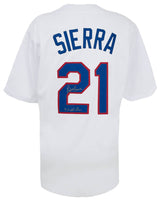 Ruben Sierra Signed White Custom Baseball Jersey w/4x All Star