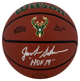 Jack Sikma Signed Milwaukee Bucks Logo Wilson Alliance NBA Basketball w/HOF'19