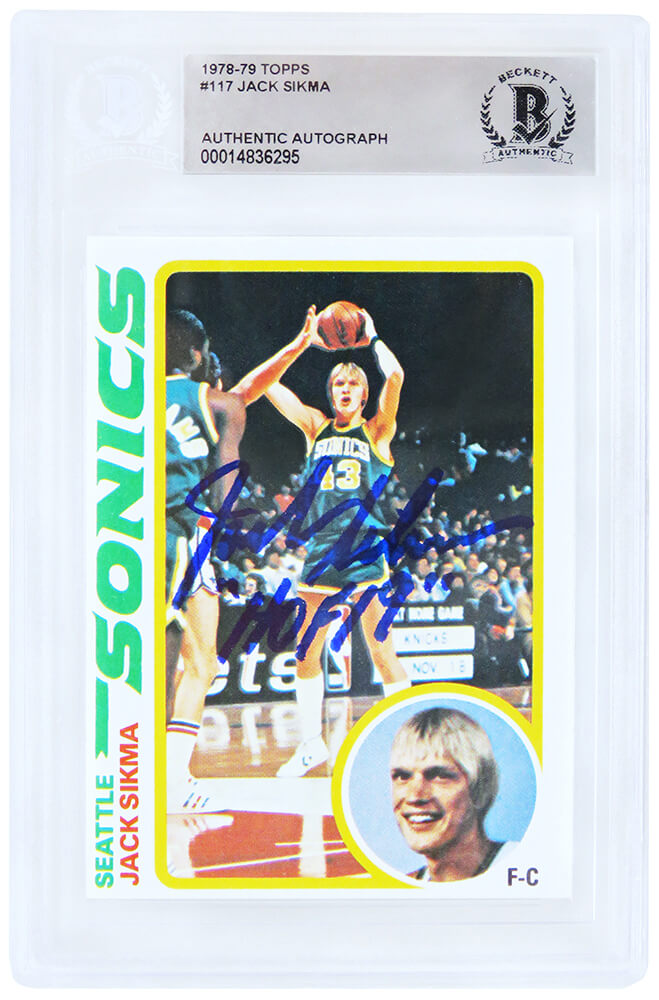 Jack Sikma Signed Supersonics 1978-79 Topps Rookie Basketball Card #117 w/HOF'19 - (Beckett Encapsulated)