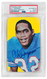 O.J. Simpson Signed Buffalo Bills 1970 Topps Super Rookie Football Card #24 (PSA Encapsulated)