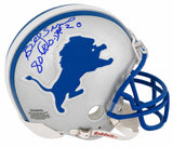 Billy SIms Signed Detroit Lions Throwback Riddell (VSR4) Mini Helmet w/80 ROY