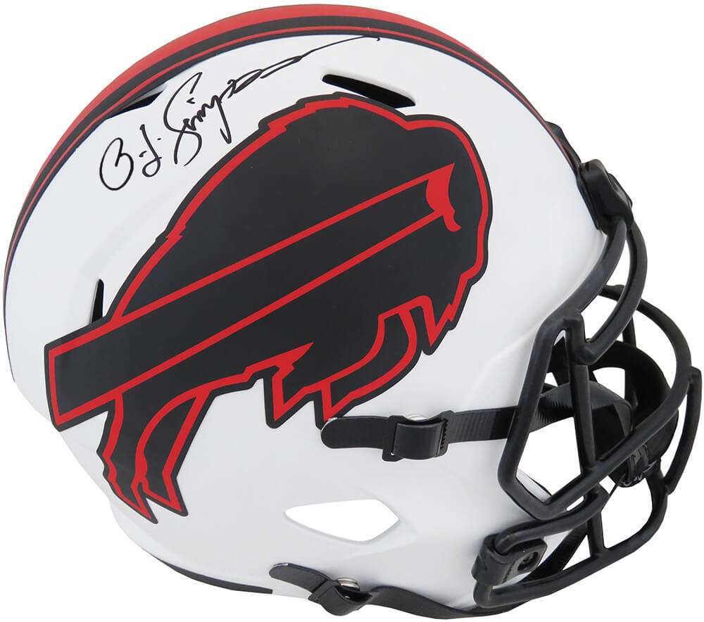 O.J. Simpson Signed Buffalo Bills Lunar Eclipse Riddell Full Size Speed Replica Helmet