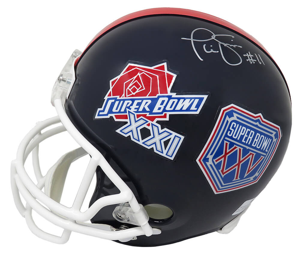 Phil Simms Signed New York Giants Super Bowl XXI & XXV Champs Logo Riddell Full Size Replica Helmet