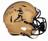 Billy SIms Signed Heisman Trophy Logo Gold Riddell Full Size Speed Replica Helmet w/78 Heisman