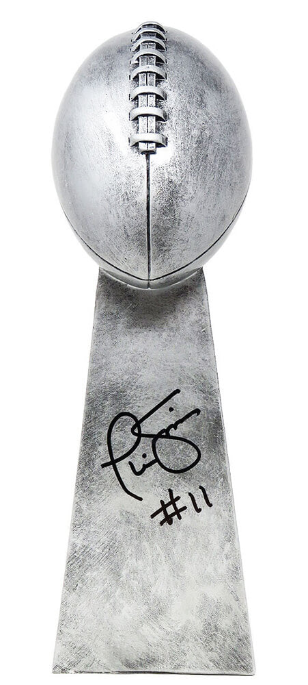 Phil Simms Signed Football World Champion 15 Inch Replica Trophy