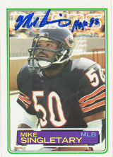 Mike Singletary Signed Chicago Bears 1983 Topps Rookie Trading Card #38 w/HOF'98